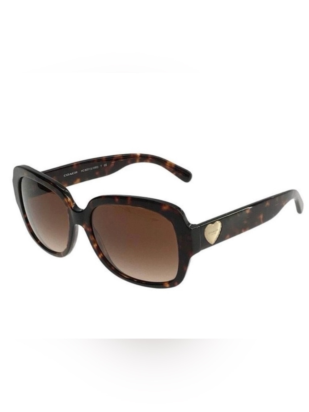 Coach Zoey Heart Sunglasses L1052 HC8251 Dark Tortoise NWT
